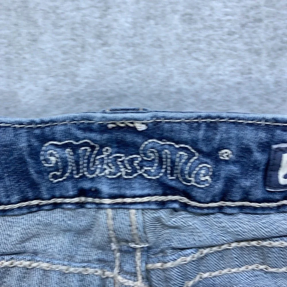Miss Me Signature Bootcut Jeans Womens 28 Blue Embellished JM1232BV